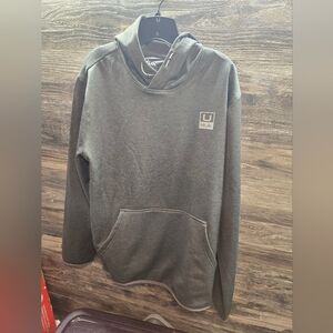 Huk Hoodie Men's large Fishing Hunting Walking Sweatshirt Excellent Gray